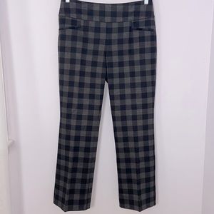 Black & Gray Buffalo Check Pull On Wide Leg Pants Size M